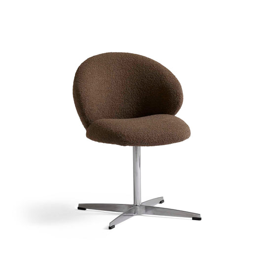 Swivo spisebordsstol, Drejefunktion | Amiya Bouclé Brun