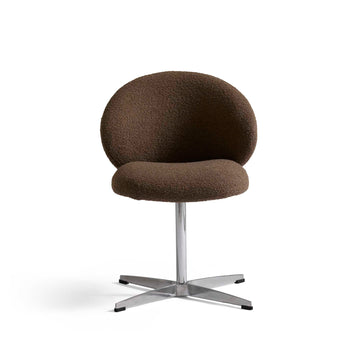 Swivo spisebordsstol, Drejefunktion | Amiya Bouclé Brun