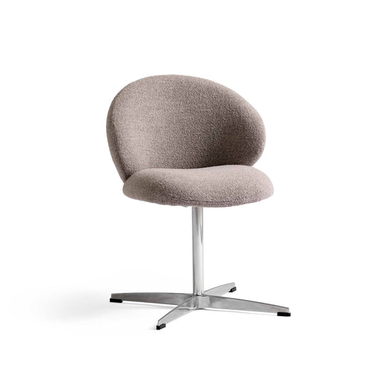 Swivo spisebordsstol, Drejefunktion | Crush Bouclé Grå/Beige