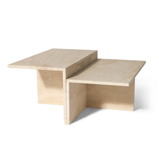 Velasca sofabordssæt, travertin marmor | 90x90