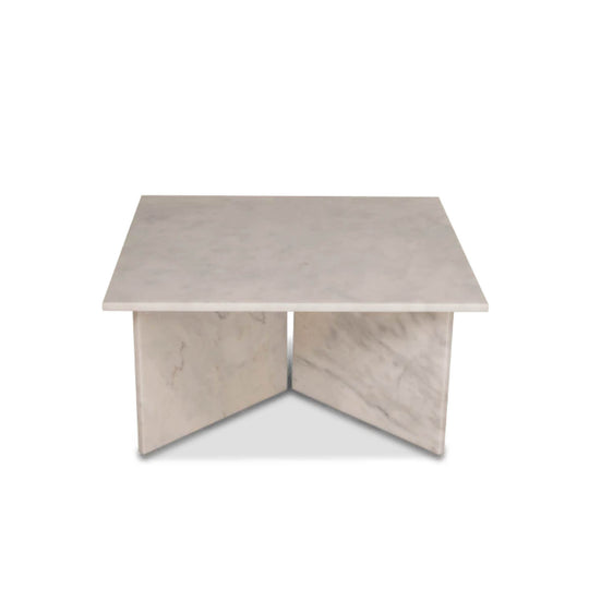 Vega sofabord, hvid marmor | 90x90