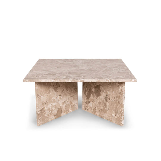 Vega sofabord, latte marmor | 90x90