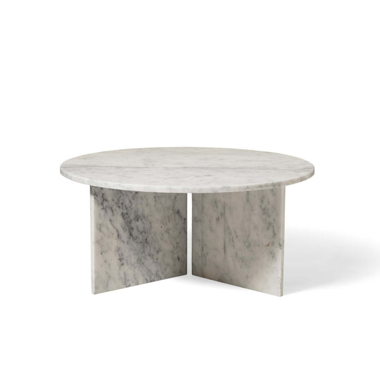 Vega sofabord, hvid marmor | Ø90