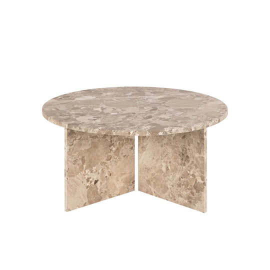 Vega sofabord, latte marmor | Ø90