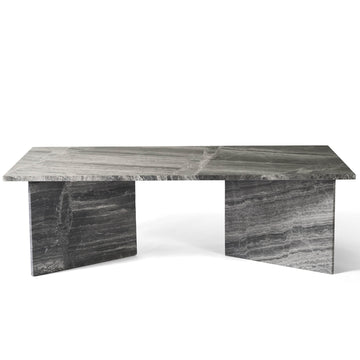Vega sofabord, river grey marmor | 140x70