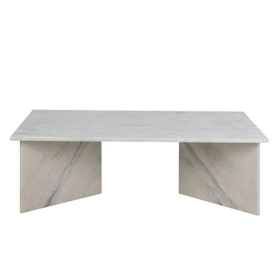 Vega sofabord, hvid marmor | 140x70