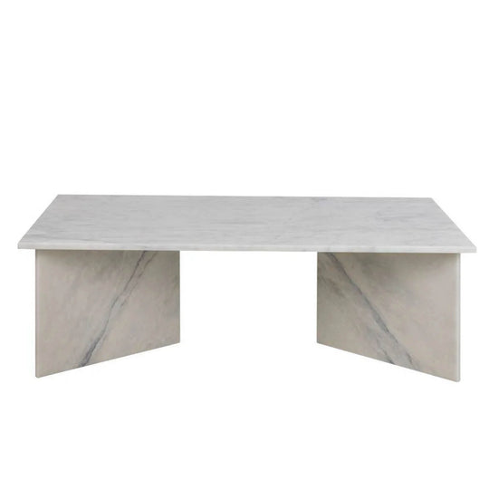 Vega sofabord, hvid marmor | 140x70