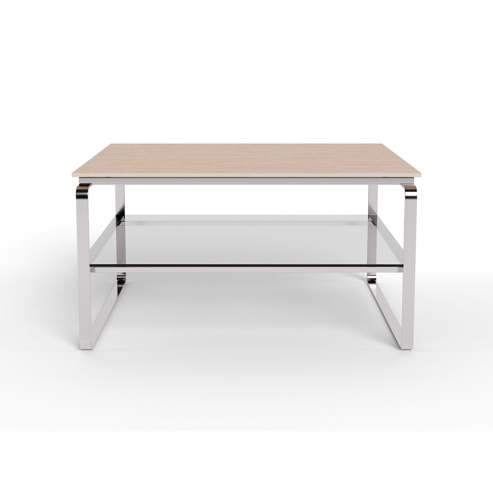 Strata sofabord, keramik travertin | Glas | 80x80 - Møbelkompagniet