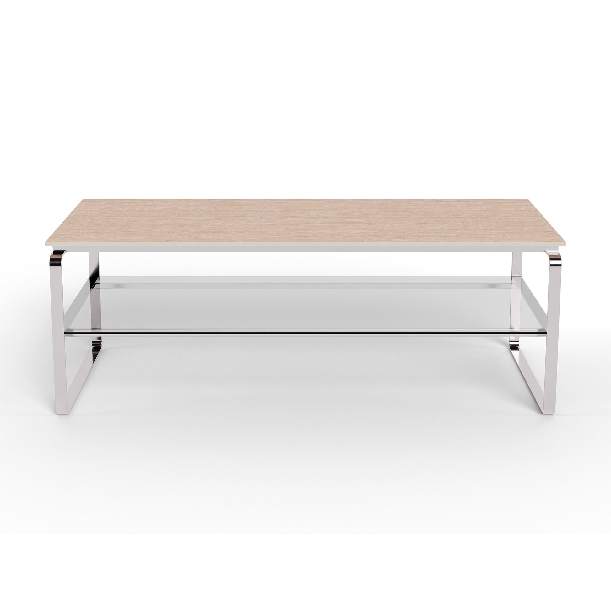 Strata sofabord, keramik travertin | Glas | 120x60 - Møbelkompagniet