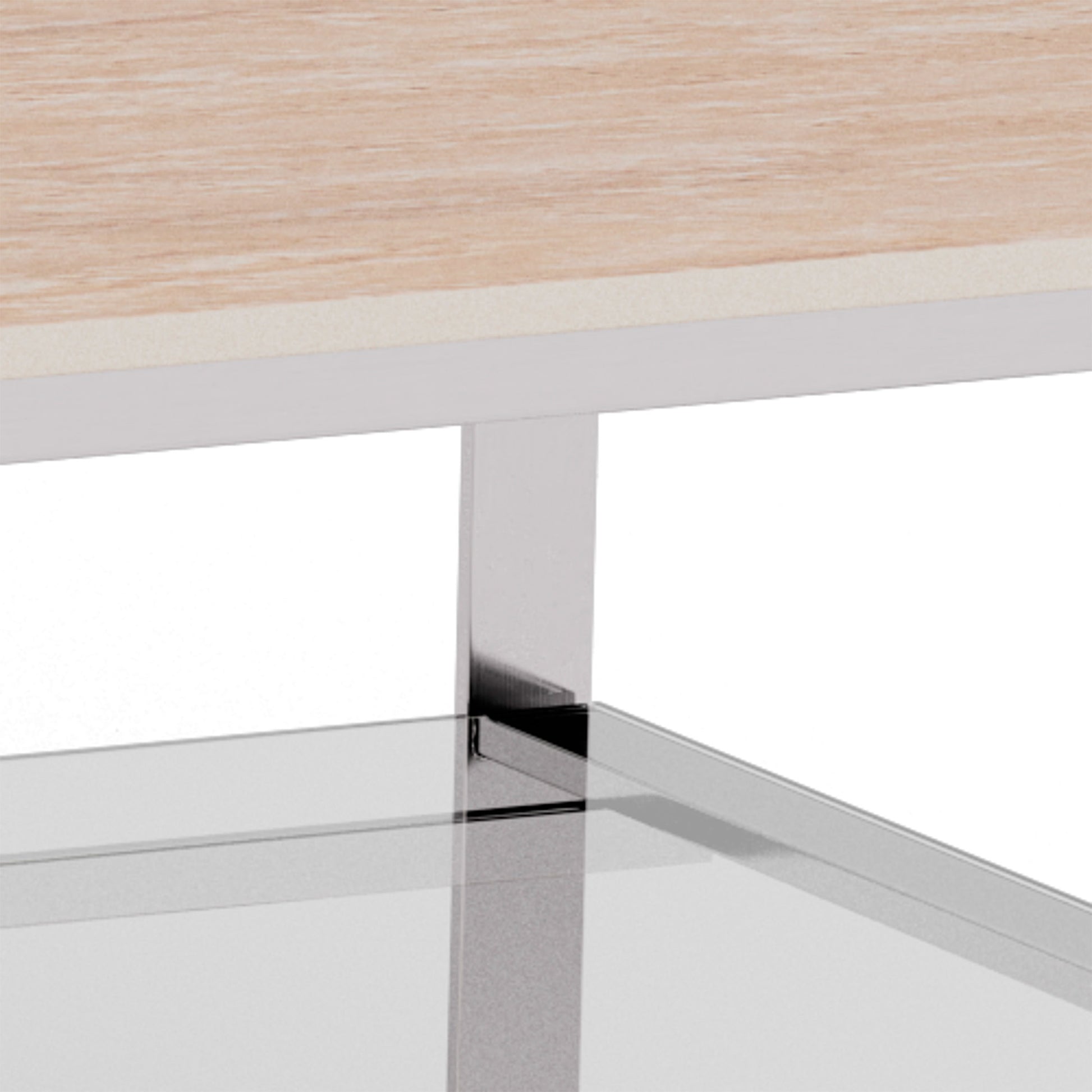Strata sofabord, keramik travertin | Glas | 120x60 - Møbelkompagniet