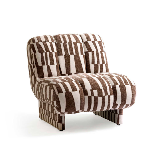 Kumo loungestol, brun/beige