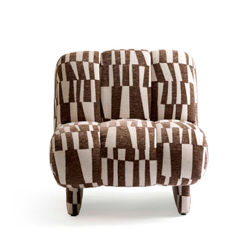Kumo loungestol, brun/beige