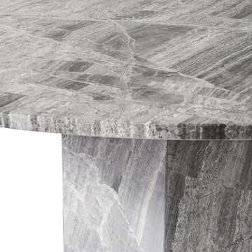 Naxos spisebord, river grey marmor | Ø130