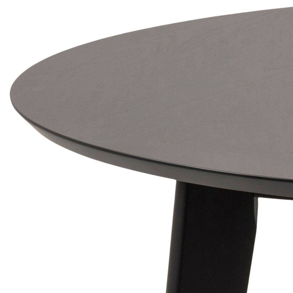 Roxby - et lille sort spisebord med sorte ben i gummitræ
