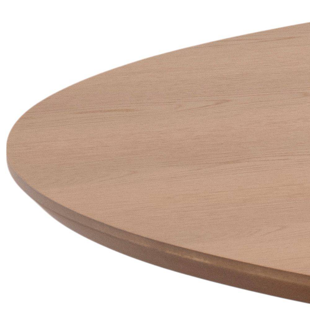 Roxby - Et rundt spisebord i træ, med overflade i fineret eg.