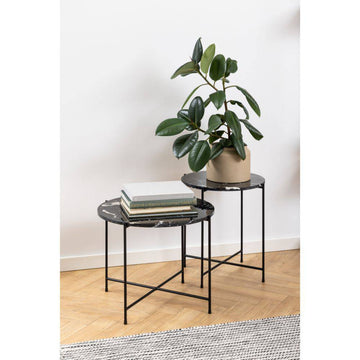 Avila hjørnebord, marmorlook | Ø52