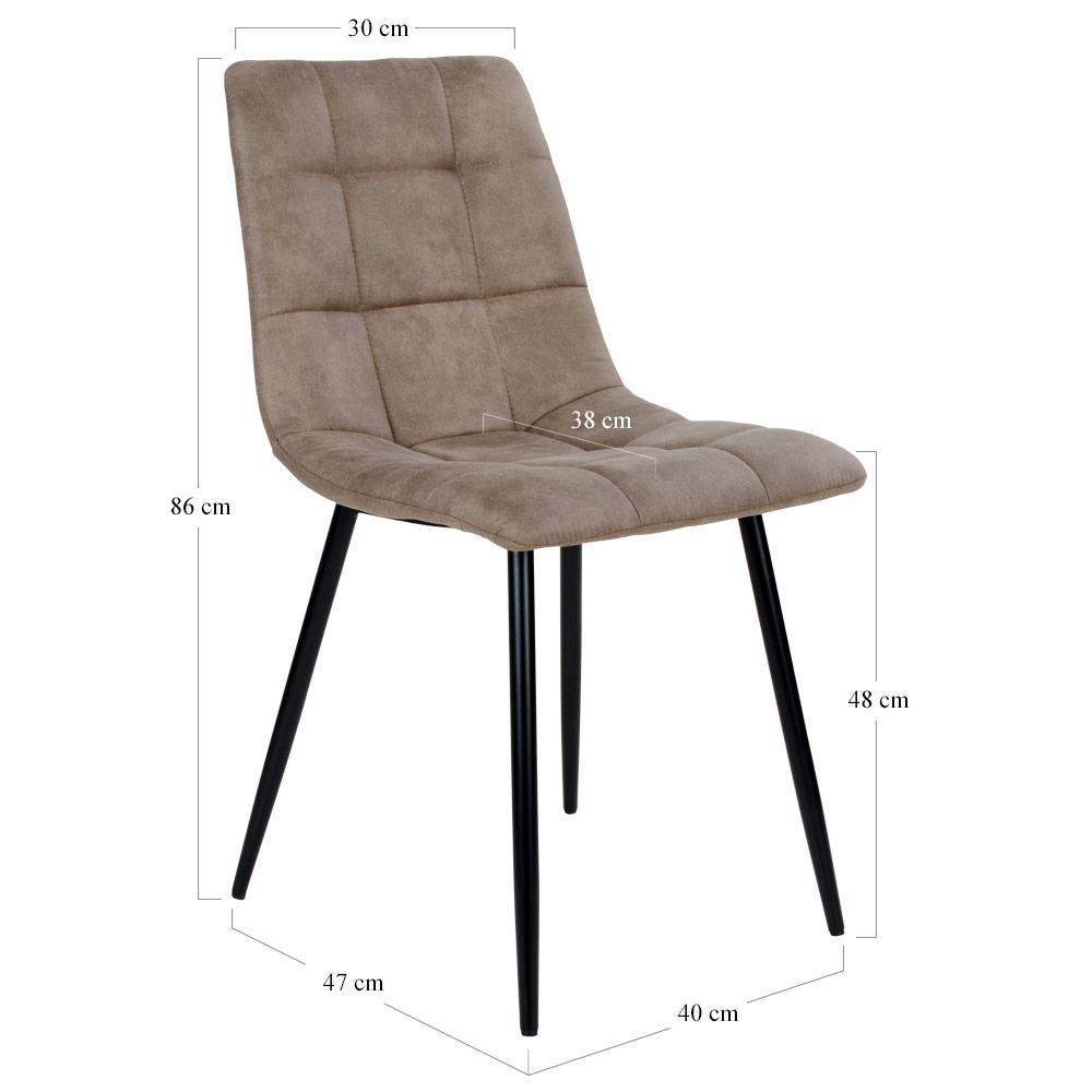 Middelfart Spisebordsstol, Lysbrun/Sort - Møbelkompagniet