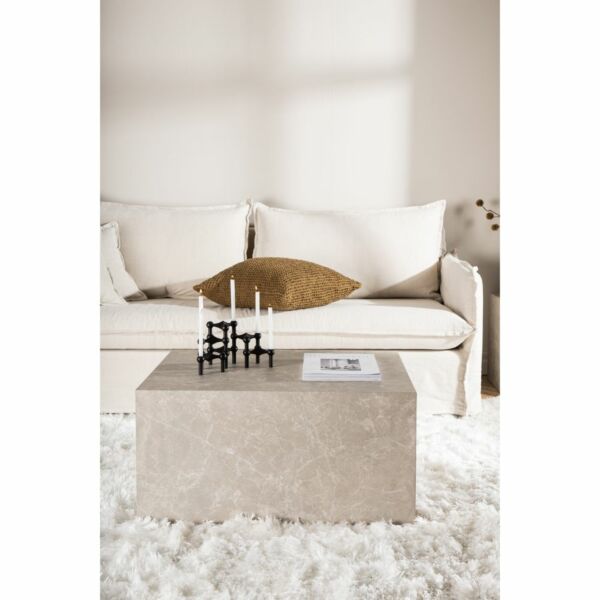 York beige sofabord, 60x80 - Møbelkompagniet