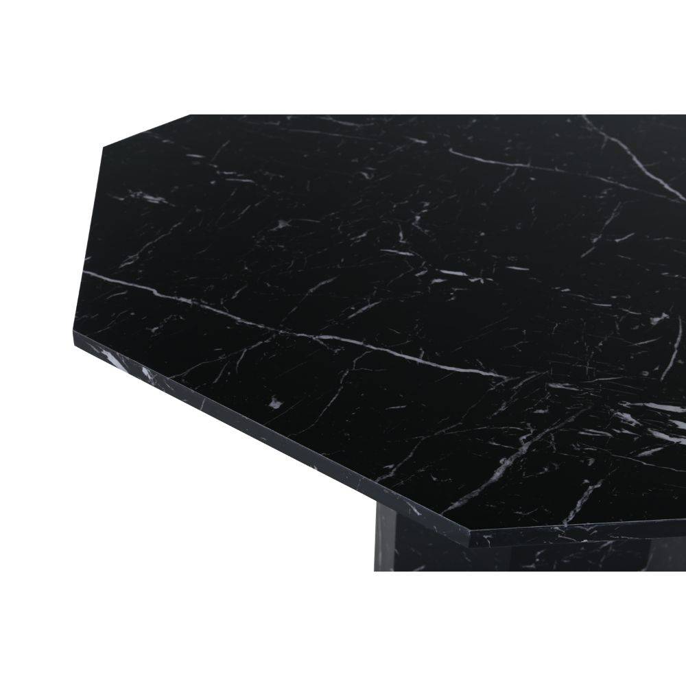 Marbs spisebord, sort marmor look - Møbelkompagniet