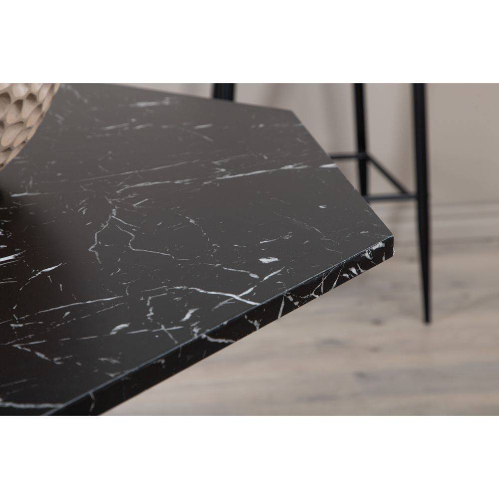 Marbs spisebord, sort marmor look - Møbelkompagniet