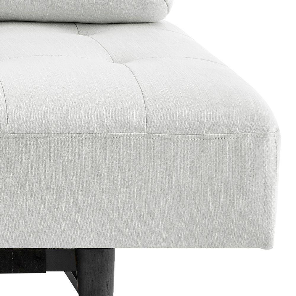 Blain futon sovesofa - en beige sovesofa i stof