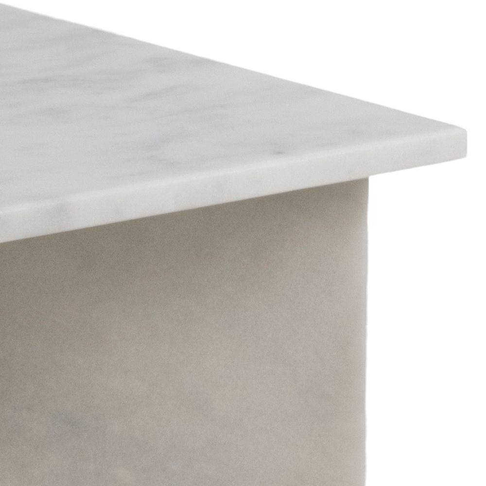 Vega hvidt marmor sofabord, 140x70 - Møbelkompagniet