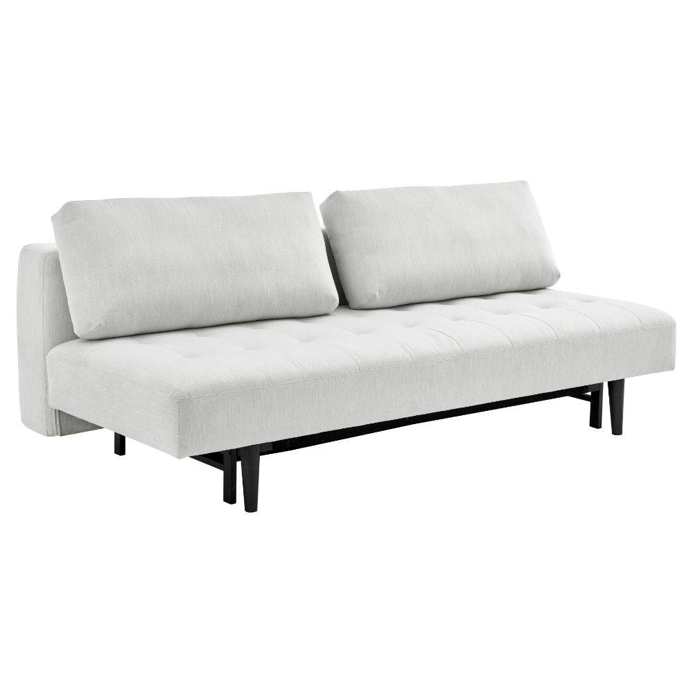 Blain futon sovesofa - en beige sovesofa i stof