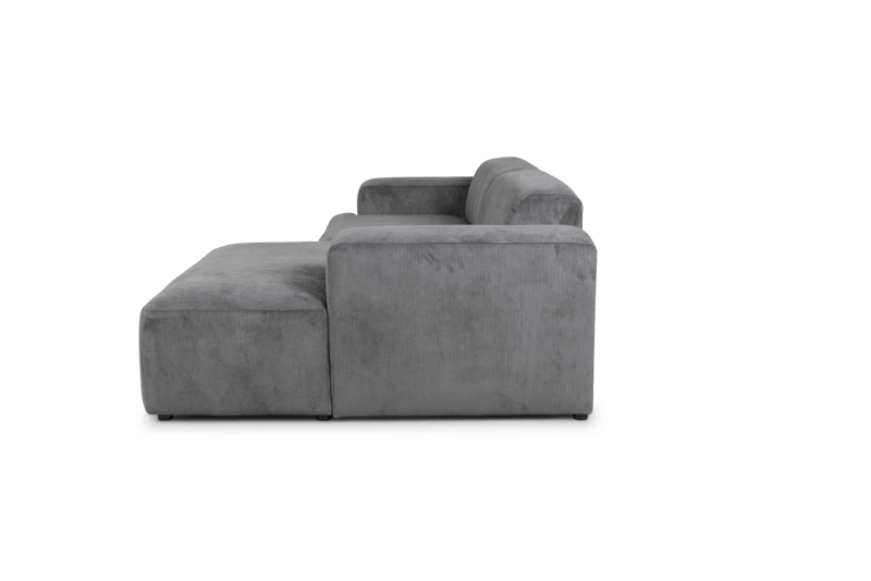 Madrid chaiselong sofa højrevendt, fløjl - Møbelkompagniet