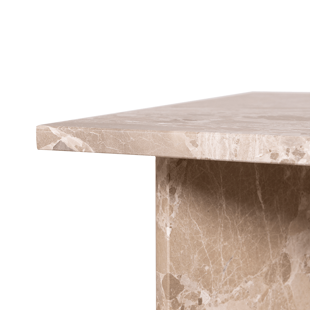 Vega latte marmor sofabord, 90x90 - Møbelkompagniet