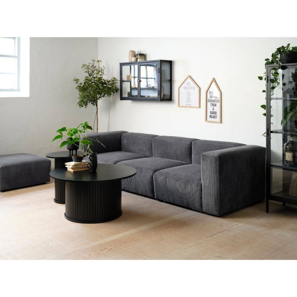 Verona sort sofabord, Ø90