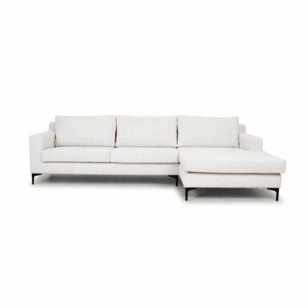 Vienna råhvid sofa med chaiselong, højrevendt - Møbelkompagniet